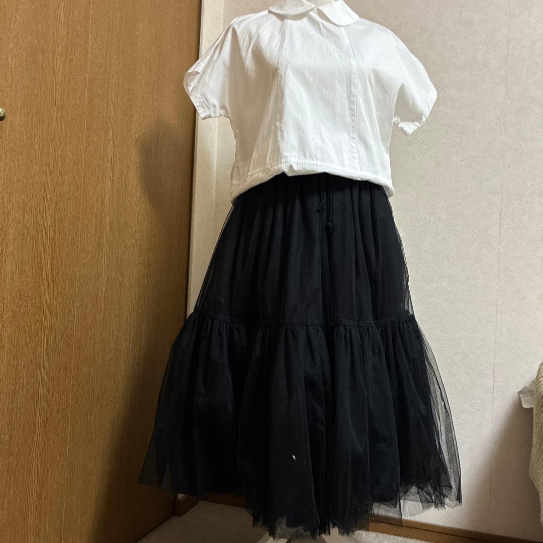 コムデギャルソン ティアードブラックチュールスカート