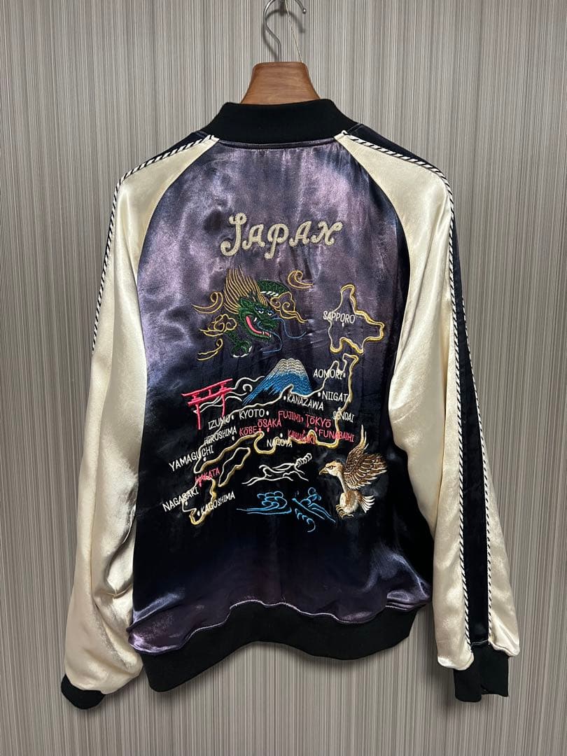 Schott スカジャン L 黒/シルバー