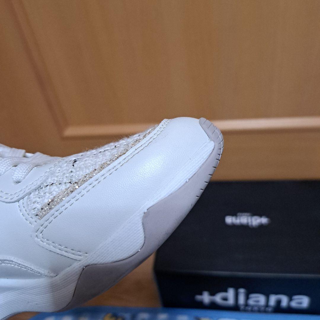 diana ホワイト スニーカー ウェッジソール