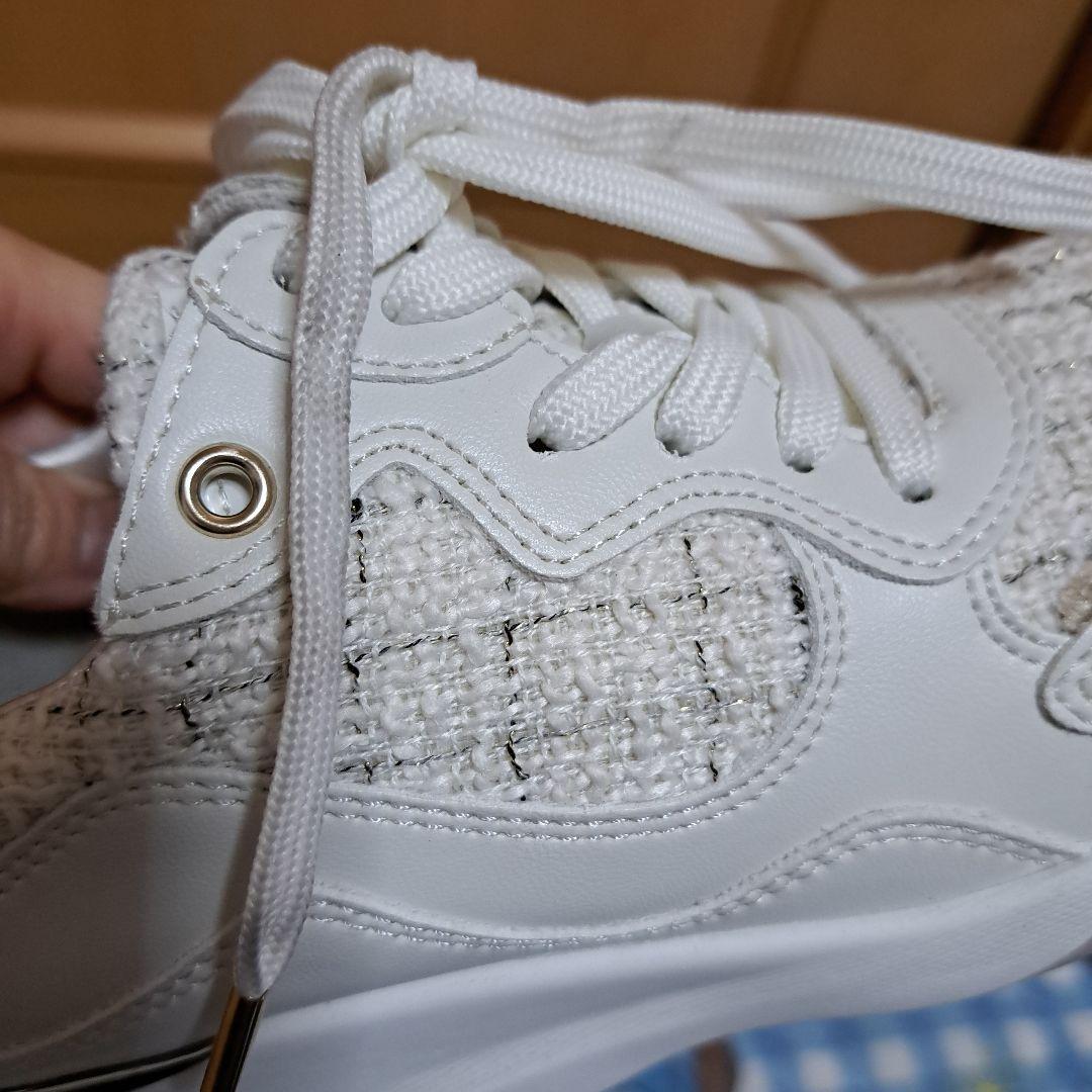 diana ホワイト スニーカー ウェッジソール