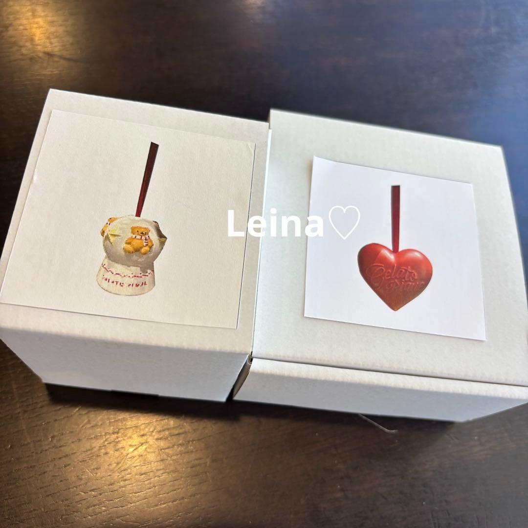 ジェラートピケ　クリスマスギフトマーケット 陶器オーナメント　2点セット