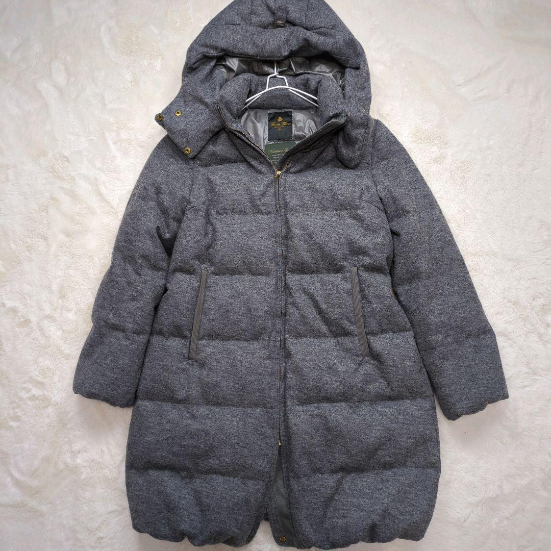 美品 ナノユニバース 西川ダウン ダウンコート ダウンジャケット グレー 38