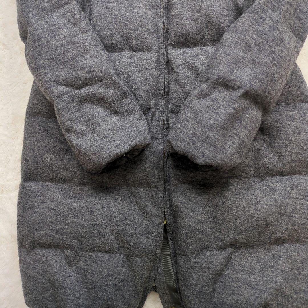 美品 ナノユニバース 西川ダウン ダウンコート ダウンジャケット グレー 38