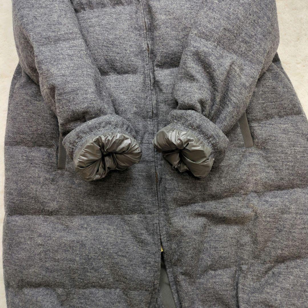 美品 ナノユニバース 西川ダウン ダウンコート ダウンジャケット グレー 38
