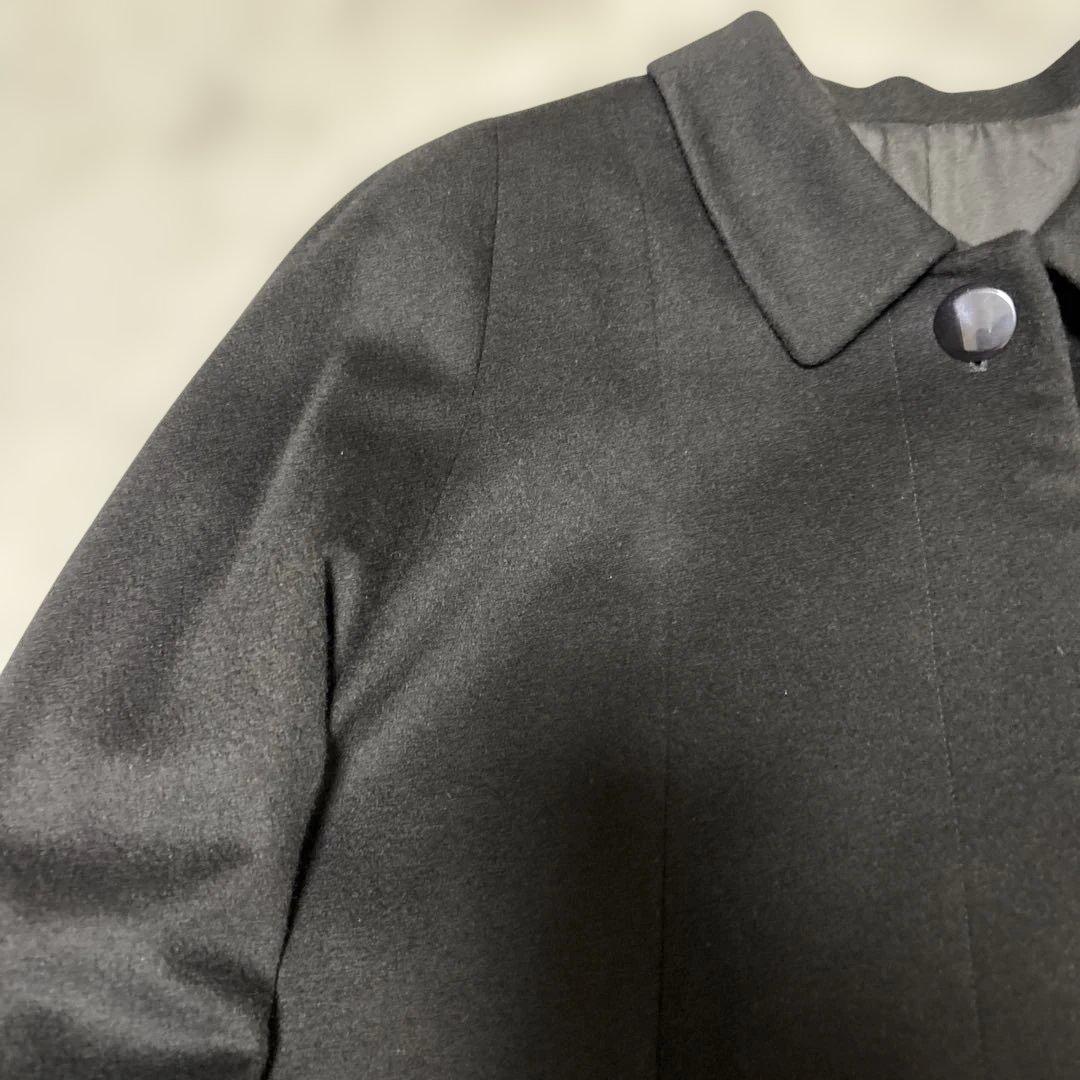 美品 ADRIA カシミヤ100% ロングコート 黒 pure cashmere