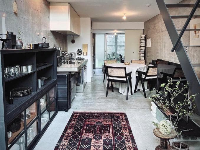 ヴィンテージラグ　トライバルラグ　100×223センチ