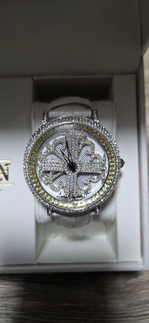 安田 AnneCoquine ホワイト腕時計