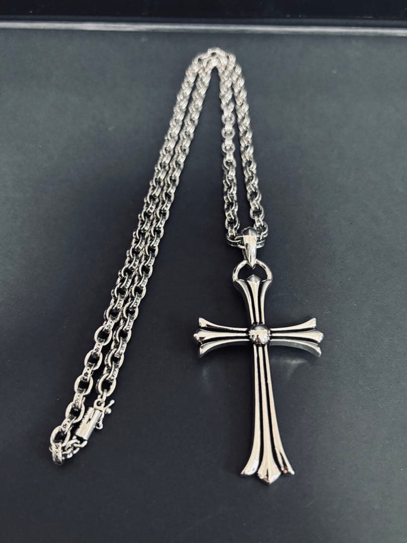 ネックレス ラージクロス ペーパーチェーン シルバー925