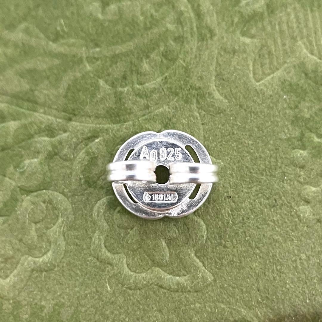 【極美品】グッチ　ダブルGピアス片耳　アラベスク　　シルバー925