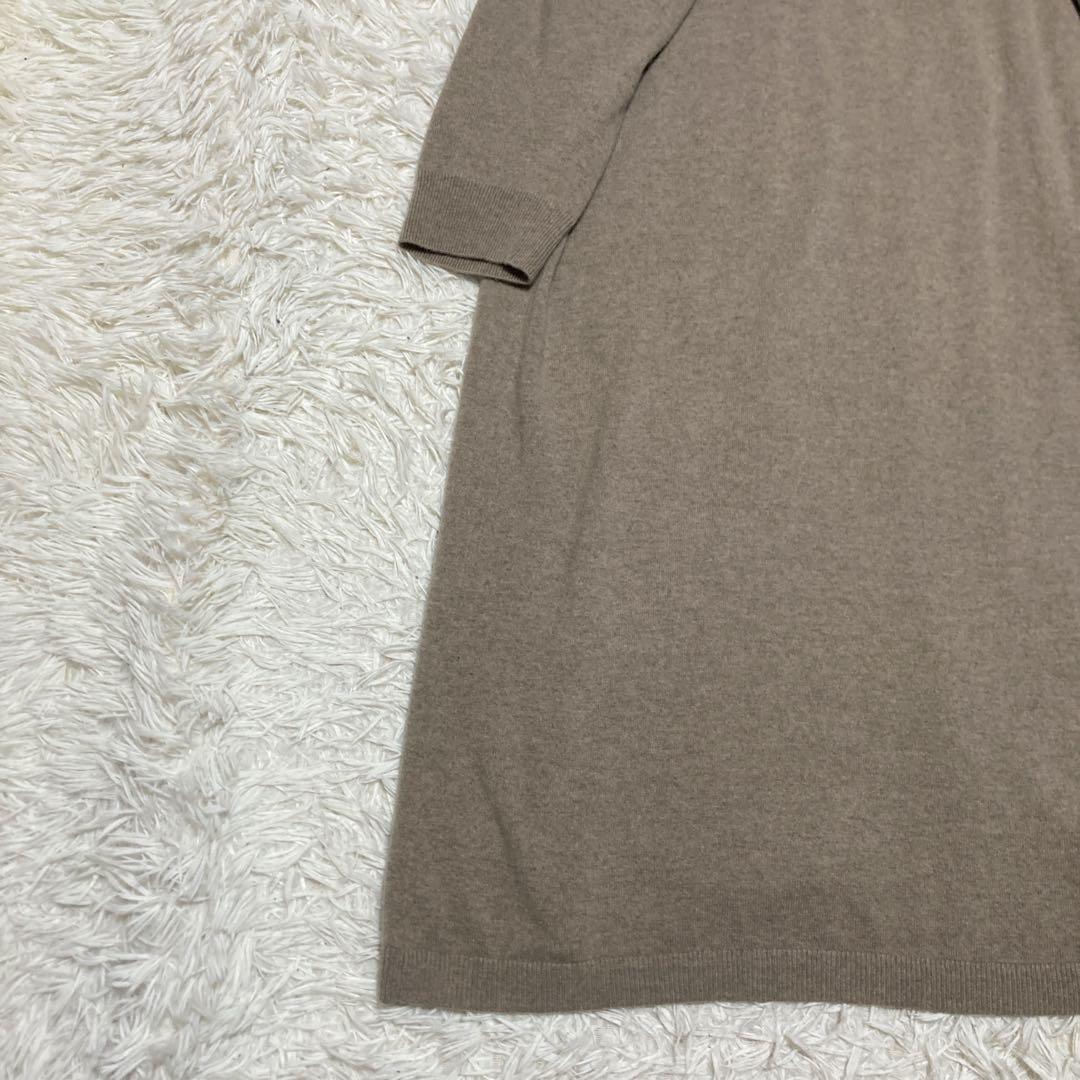 美品✨現行ebure カシミヤ100% ハイゲージニット　ロングカーディガン