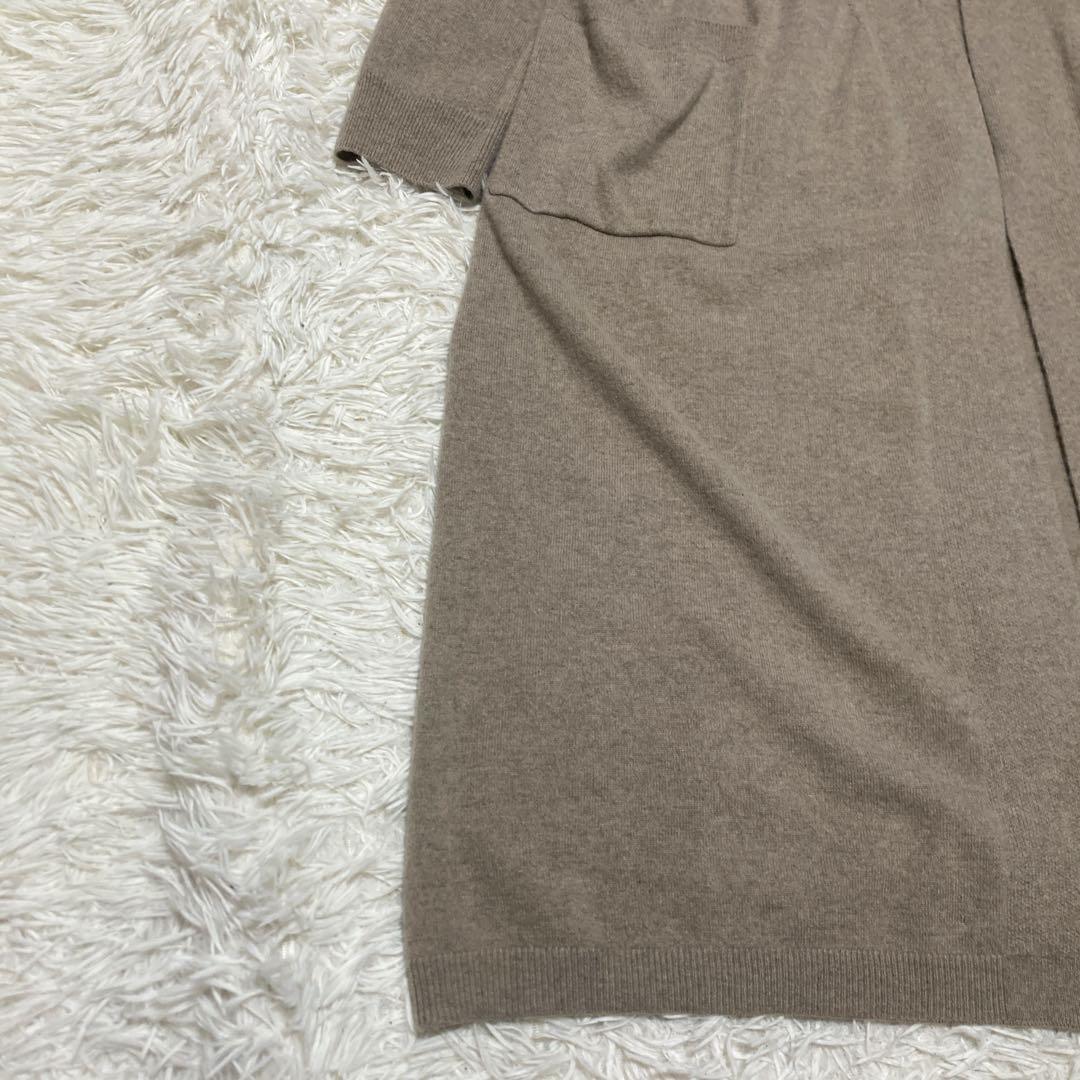 美品✨現行ebure カシミヤ100% ハイゲージニット　ロングカーディガン