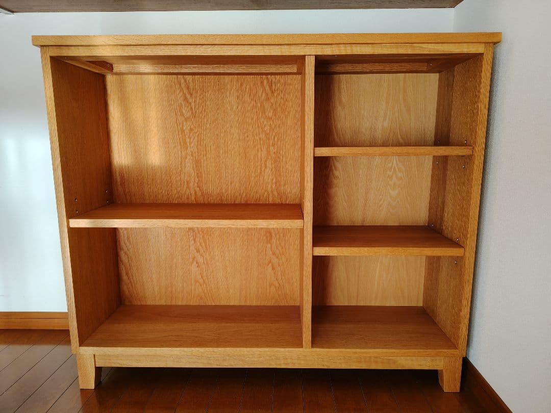 オーク材　無垢 　本棚　 飾り棚　棚