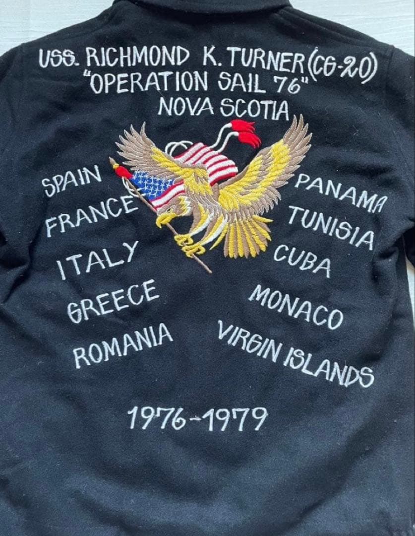 美品希少 70s ヴィンテージ スーベニアジャケット US海軍 M〜L