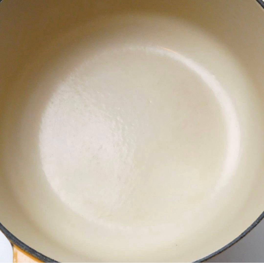 【美品】LE CREUSET　ココット ロンド サフランイエロー　20cm