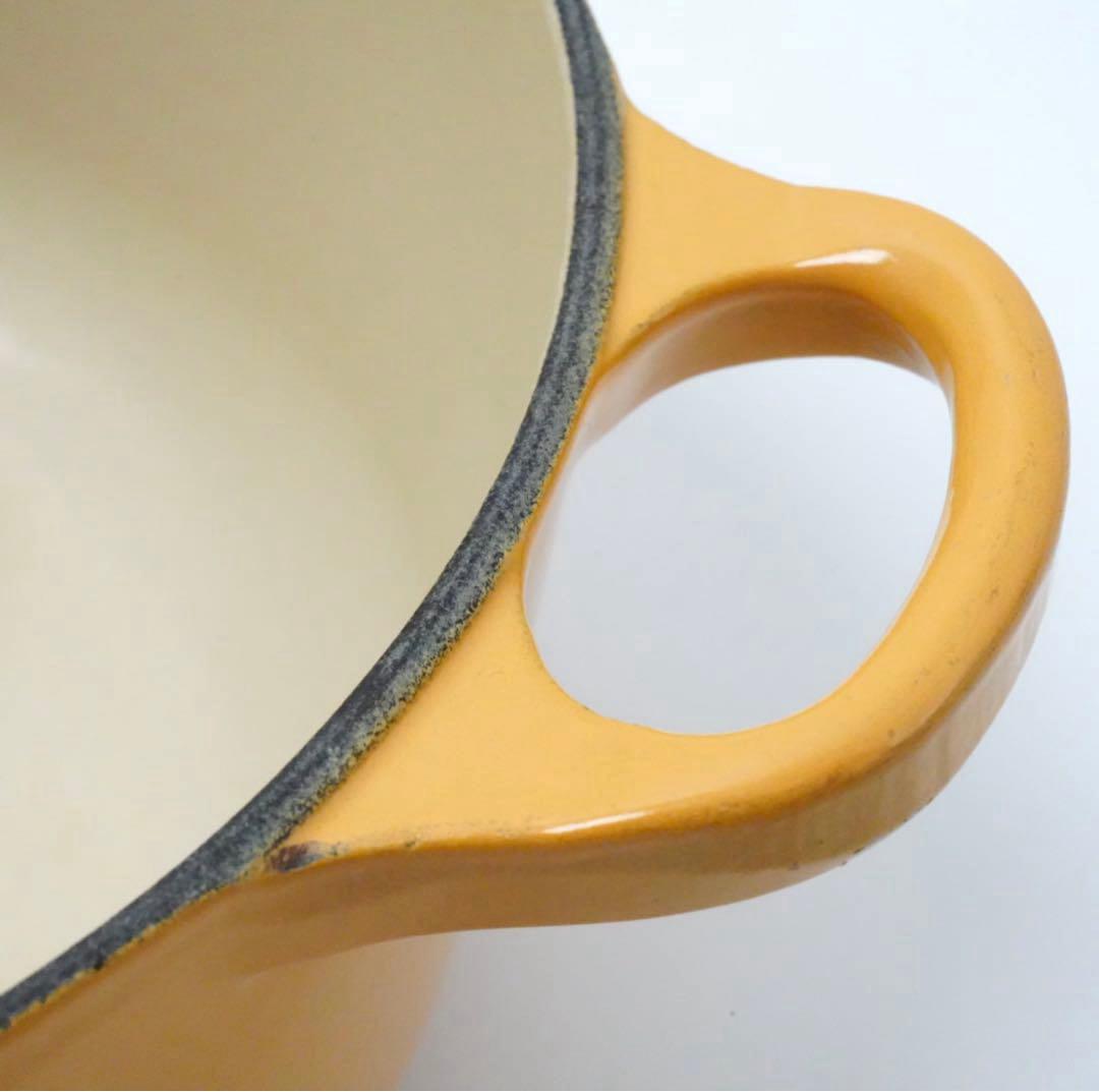 【美品】LE CREUSET　ココット ロンド サフランイエロー　20cm