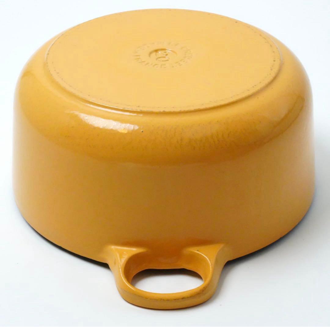 【美品】LE CREUSET　ココット ロンド サフランイエロー　20cm
