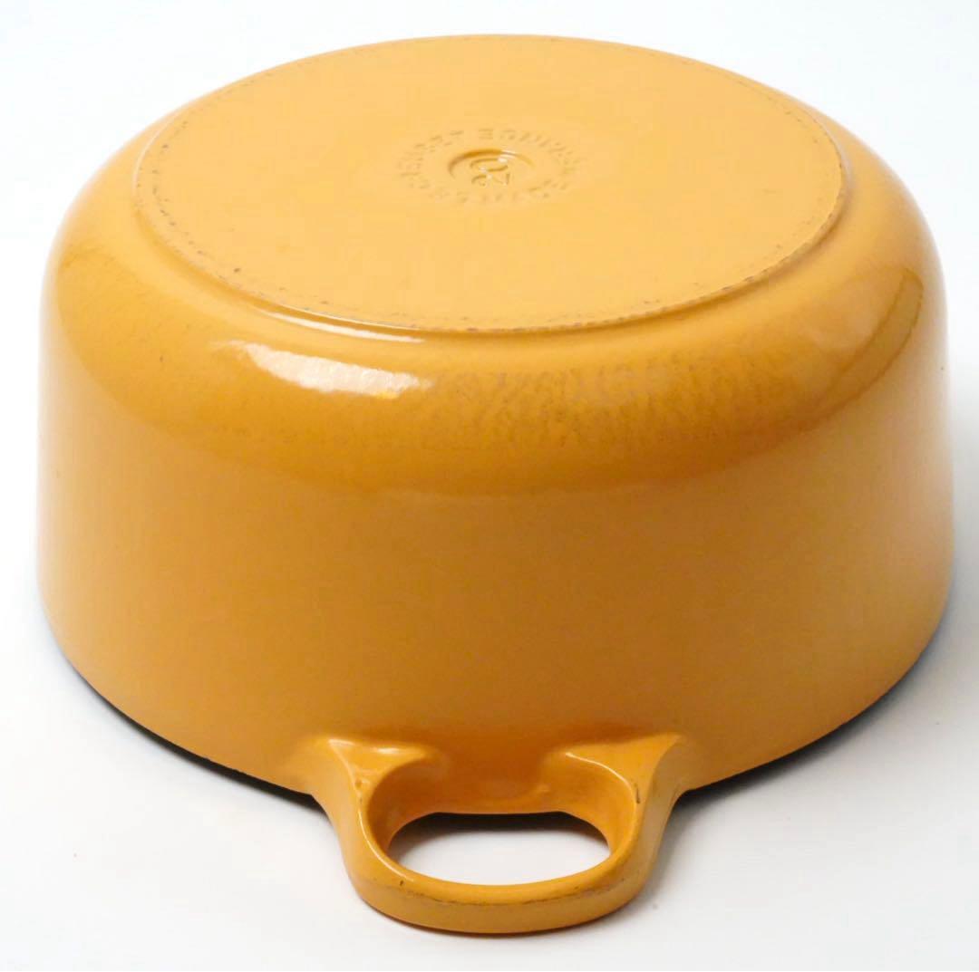 【美品】LE CREUSET　ココット ロンド サフランイエロー　20cm