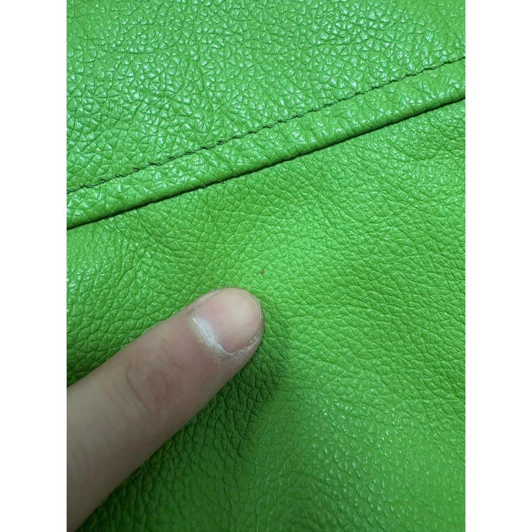 vintage 90s イグアナグリーン 短丈 オーバーサイズレザージャケット