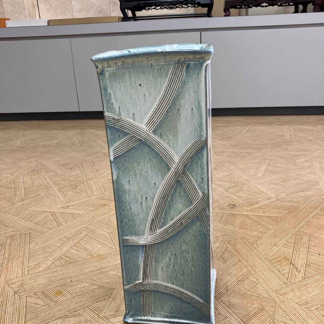 信楽焼傘立て角線模様