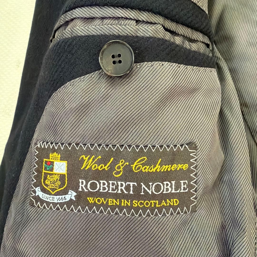 美品【サイズ44】エディフィス カシミア ネイビー起毛フランネルチェスターコート