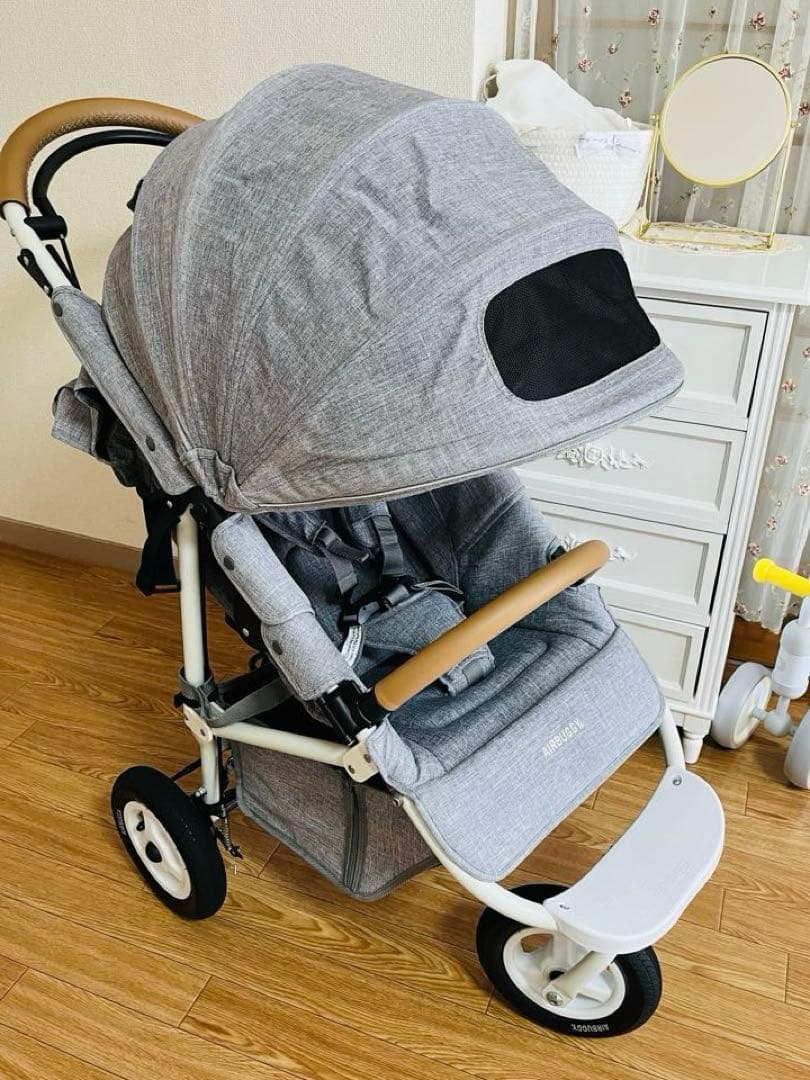 美品AirBuggyエアバギーココブレーキエクストラフロムバース　アースグレイ