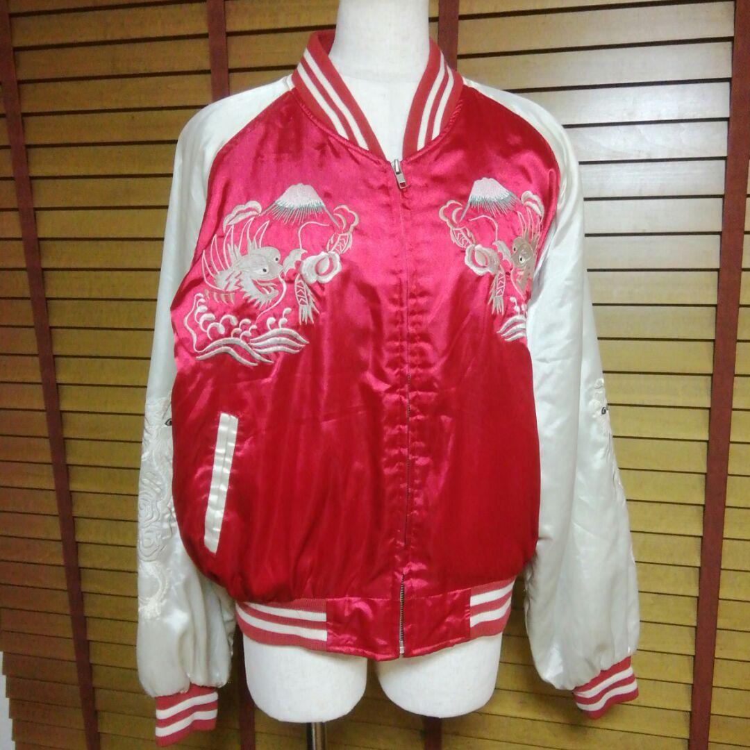 春さん ！90s和柄 スカジャン、日本地図、登り龍、