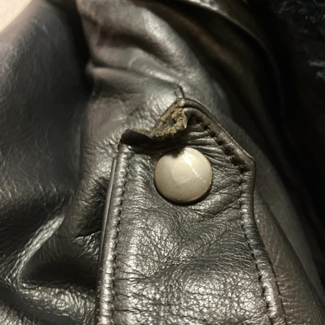 【ホヒ】ヴィンテージ フライトジャケット G-1 牛革 ライナー付 黒