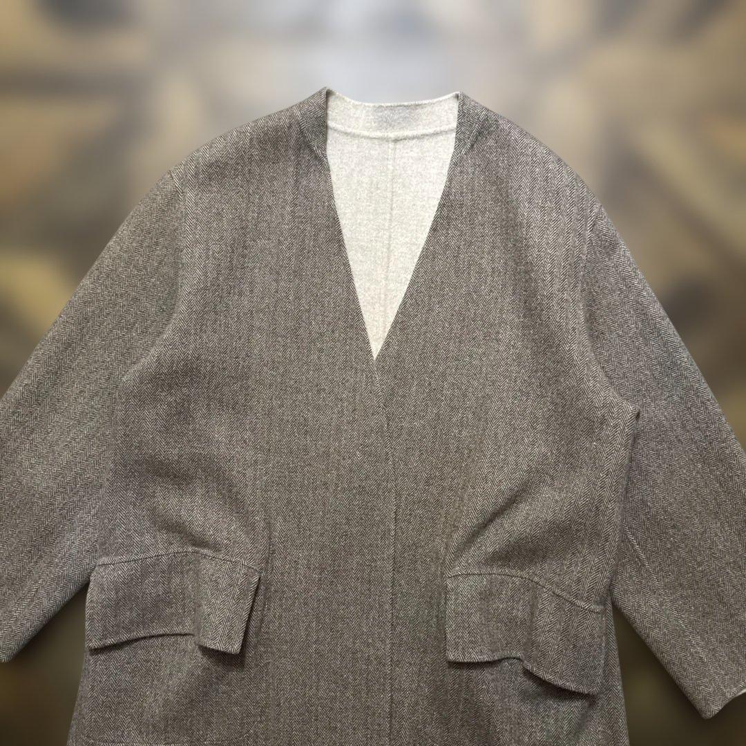 GALERIE VIE ウールダブルフェイス ストール付きコート リバーシブル