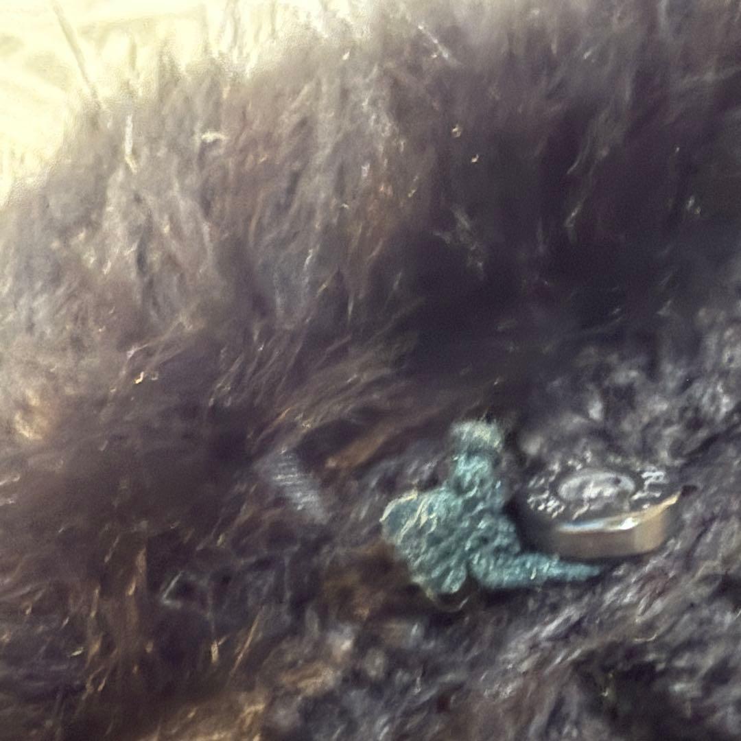 BURBERRY BLACK LABEL厚手ニットファー付 ノバチェック 黒 2