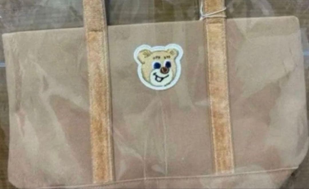 フェイラー　オールドテディ　ワッペントートバッグ　ベージュ　小サイズ