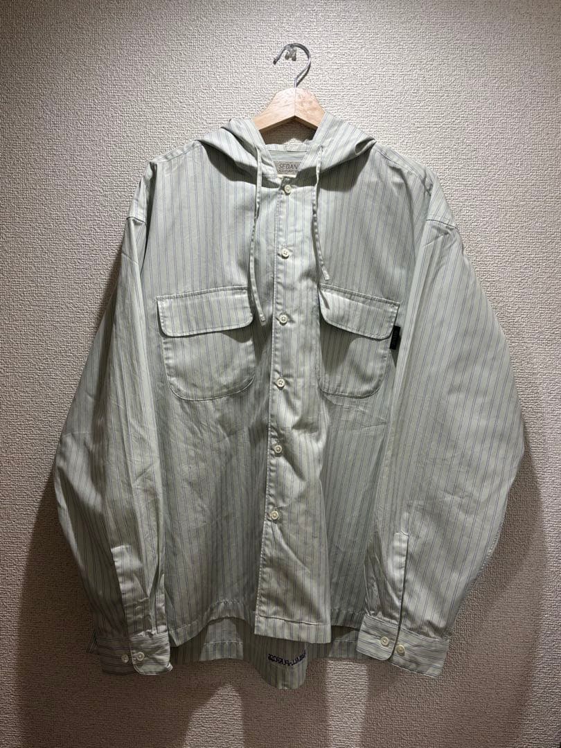 【SEDAN ALL-PURPOSE】STRIPED HOODED SHIRT