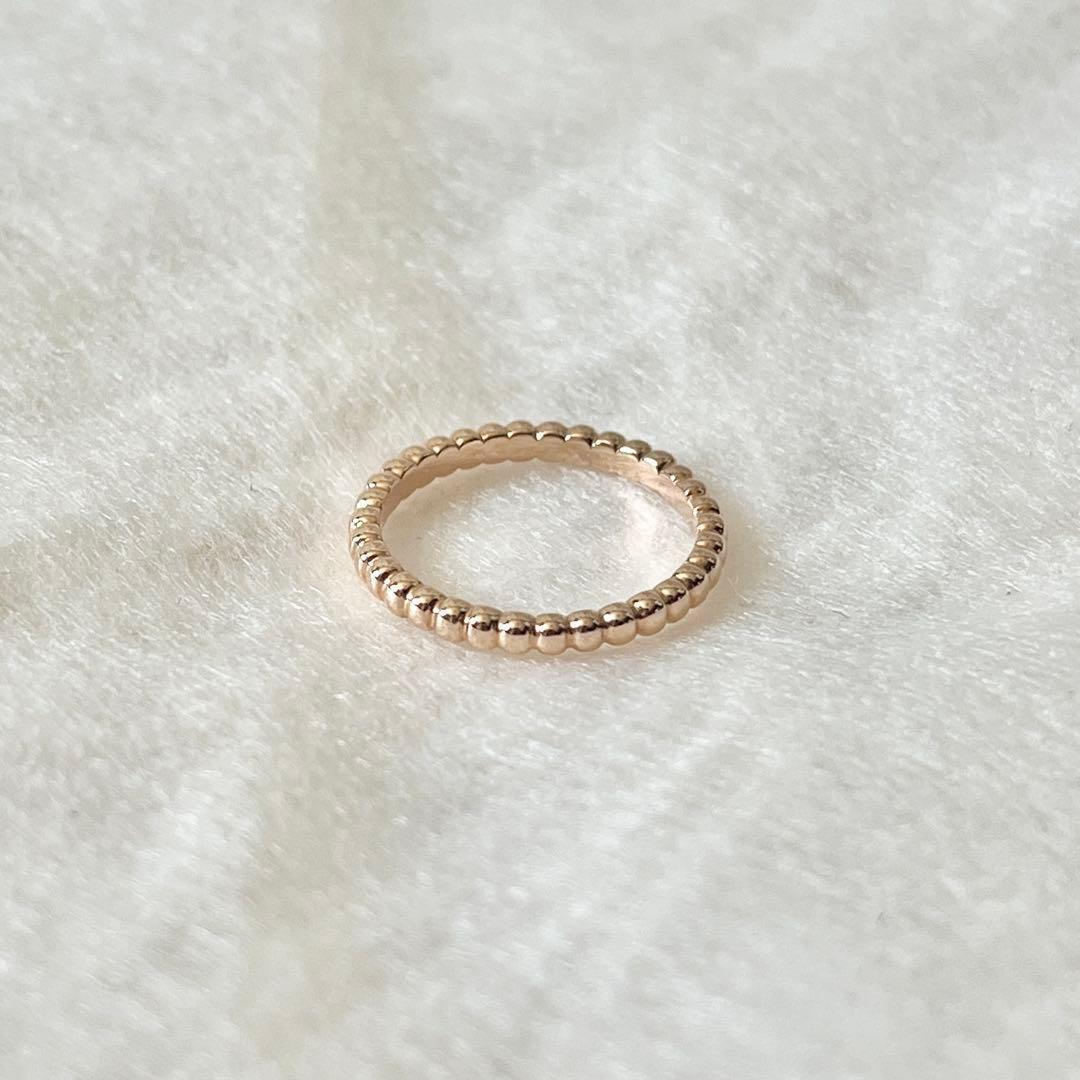 Van Cleef & Arpels ペルレ　ピンク　ゴールド　ビーズ　リング