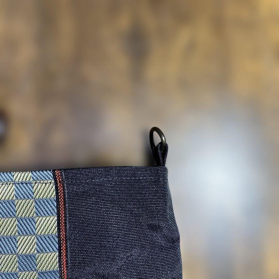 畳縁製デニム風トートバッグ