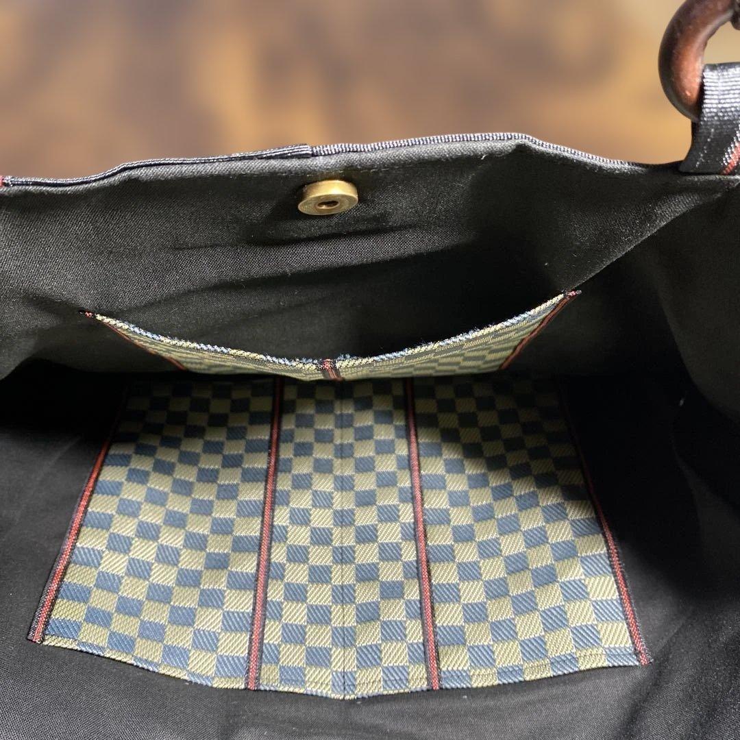 畳縁製デニム風トートバッグ