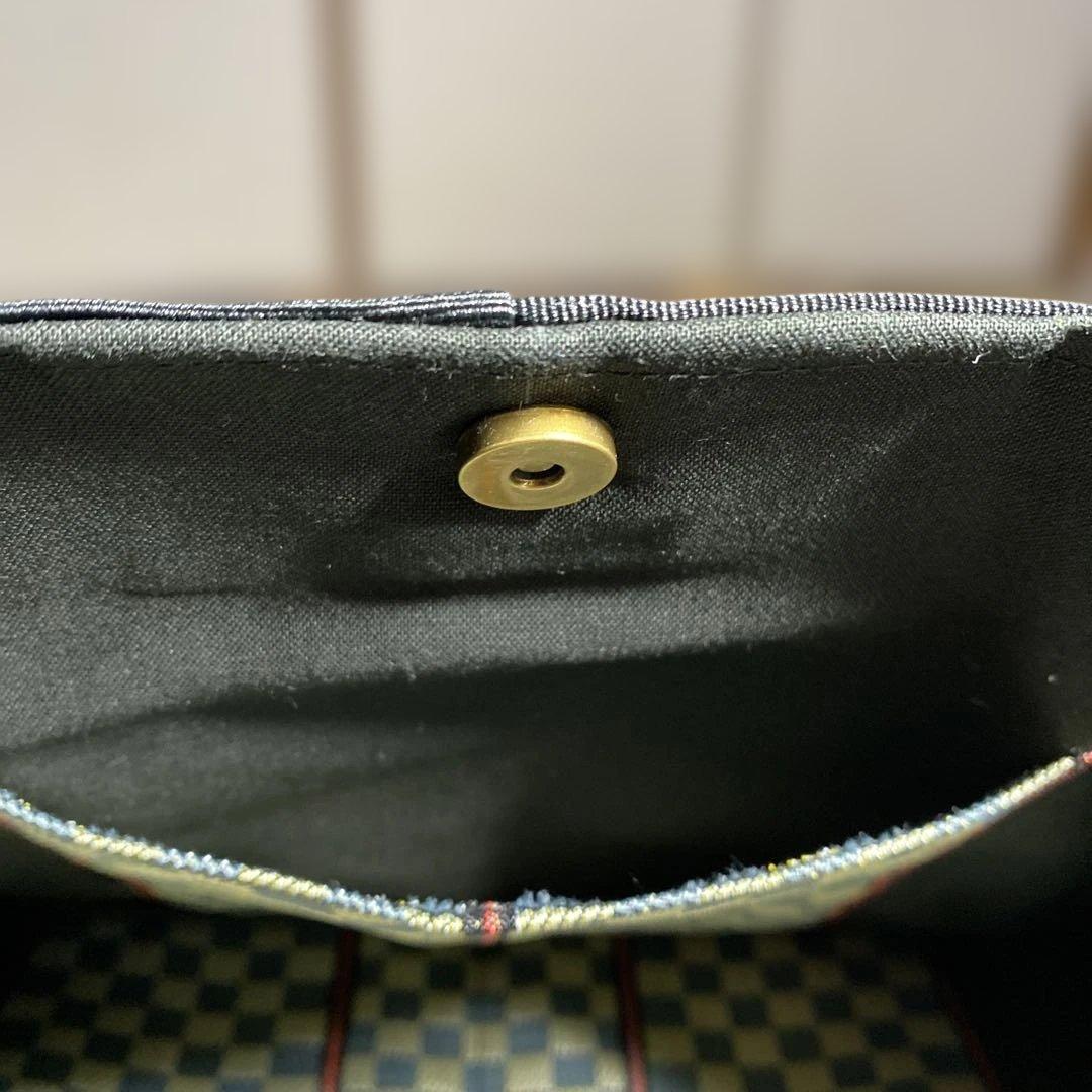 畳縁製デニム風トートバッグ