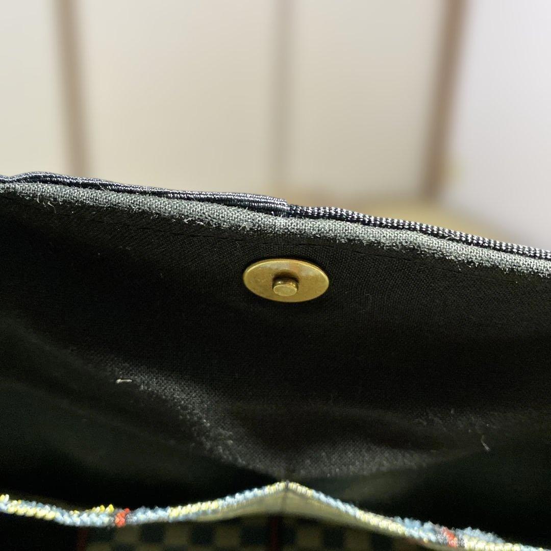 畳縁製デニム風トートバッグ