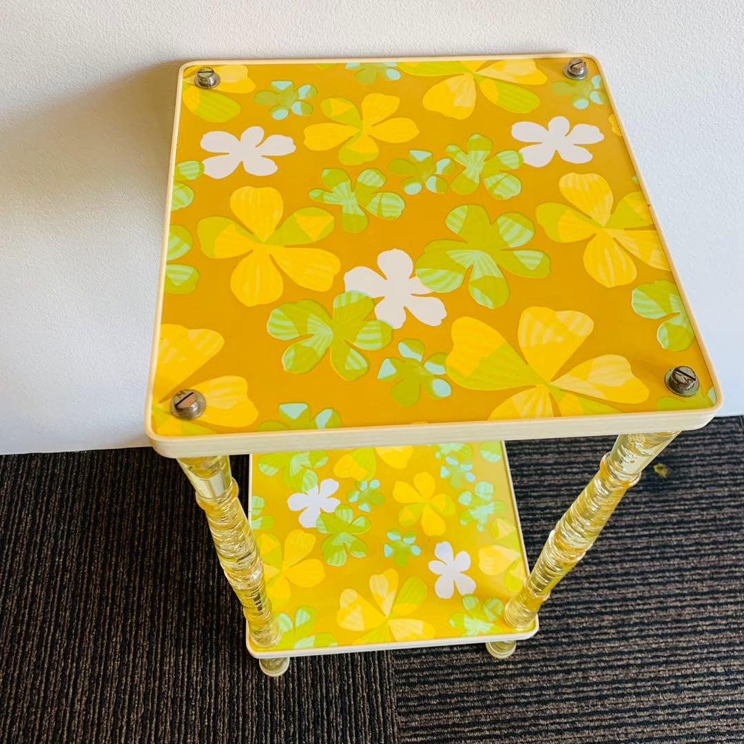 昭和レトロビンテージ花柄2段棚