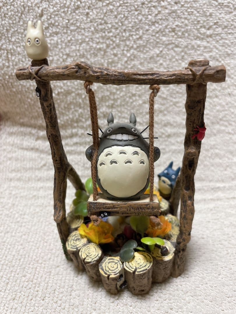 レア☆ となりのトトロ ジオラマ 雑木林の遊園地　丸太ブランコ