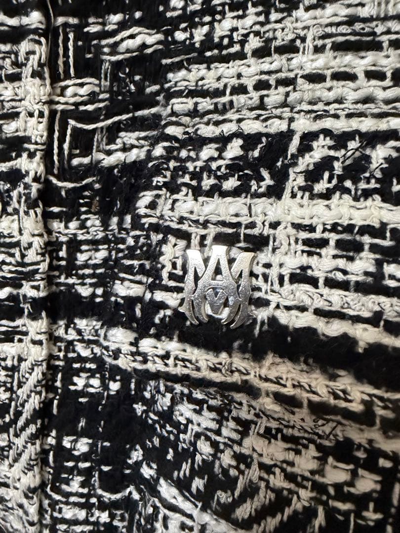 AMIRI ツイード　ブルゾンジャケット　アミリ　サイズM ホワイト