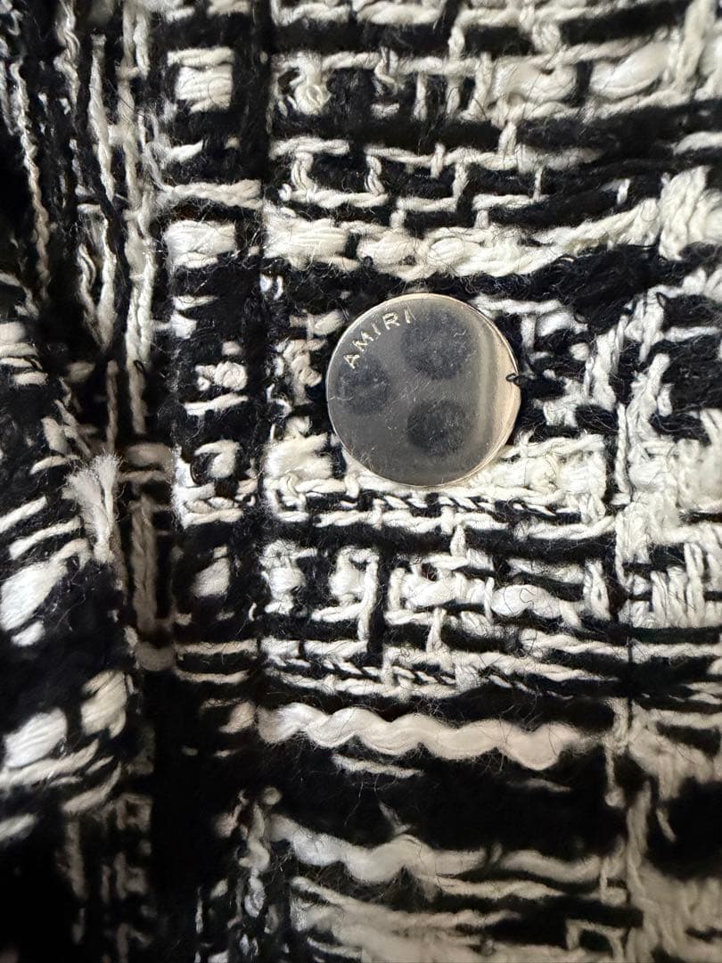 AMIRI ツイード　ブルゾンジャケット　アミリ　サイズM ホワイト