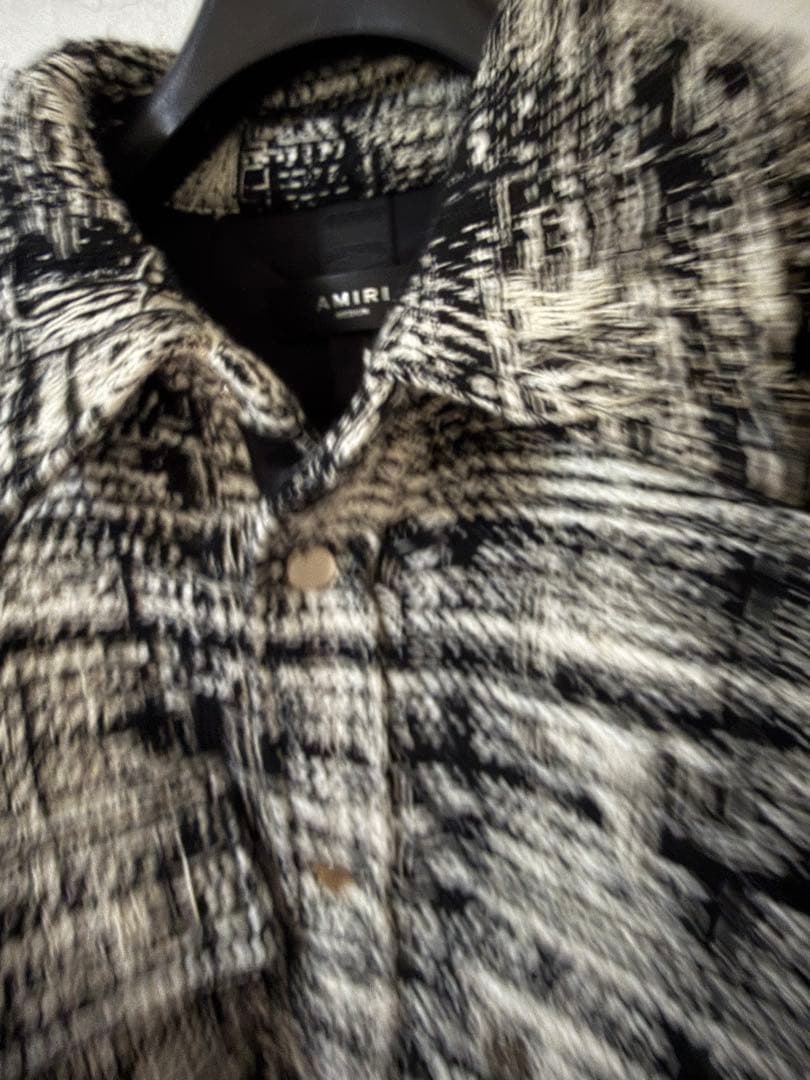 AMIRI ツイード　ブルゾンジャケット　アミリ　サイズM ホワイト