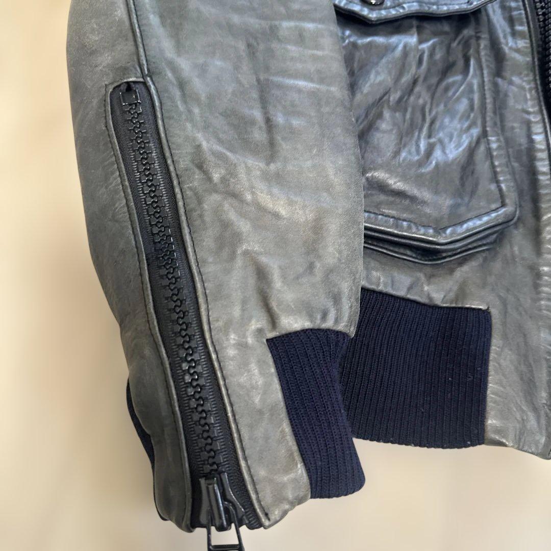 Schott ダークグレー レザージャケット S