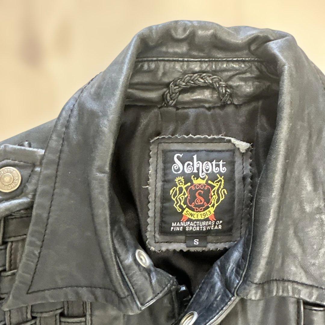 Schott ダークグレー レザージャケット S