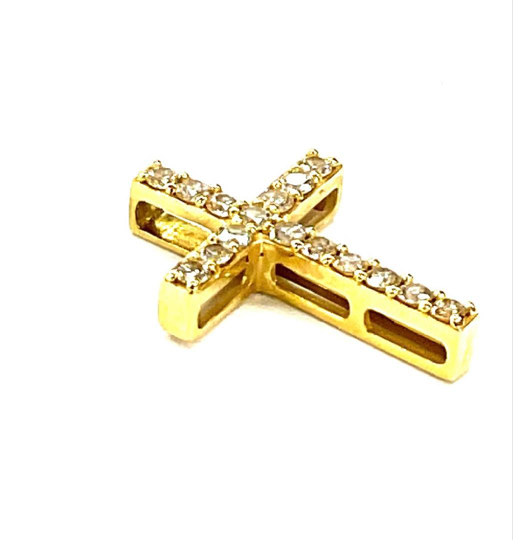 K18クロスダイヤモンドペンダント