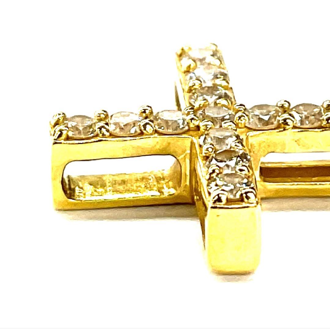 K18クロスダイヤモンドペンダント