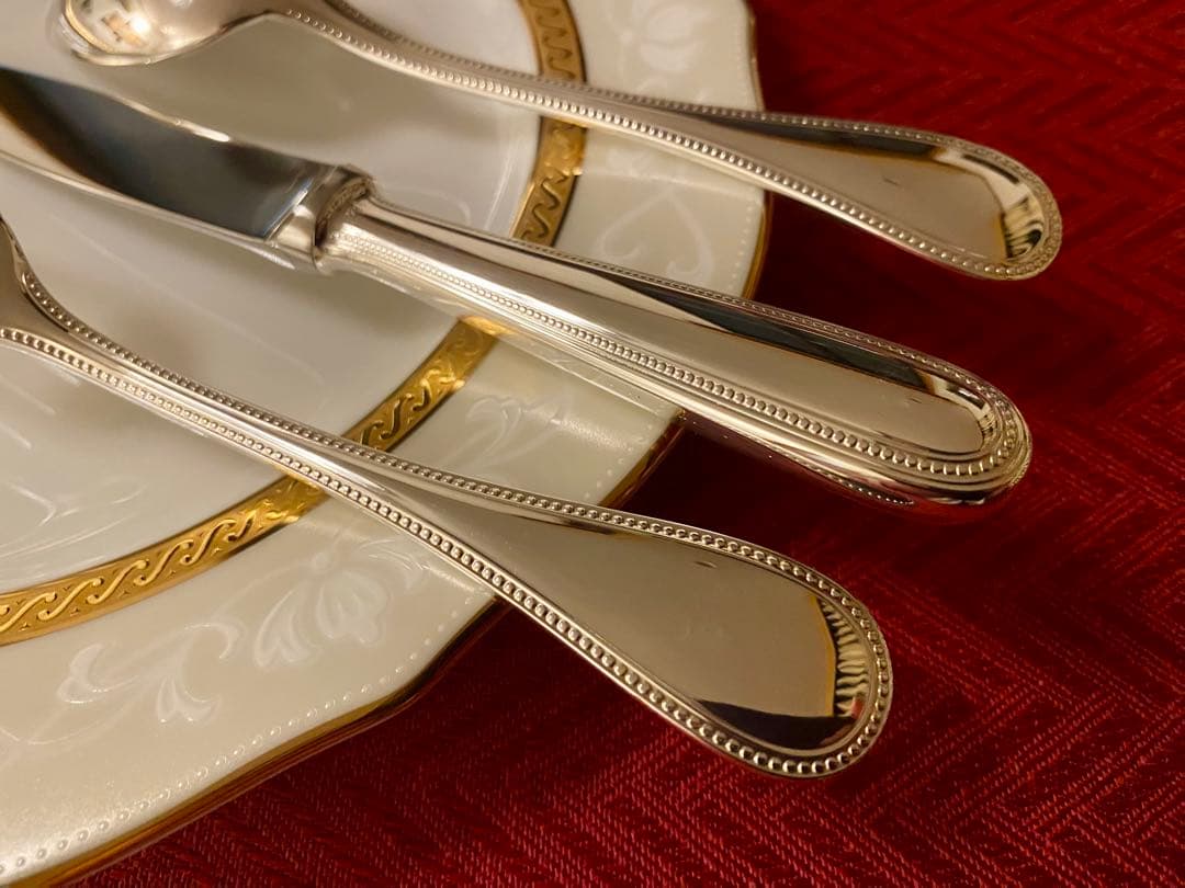 【ラス1☆希少な極美品☆】クリストフル パール デザートサイズカトラリーセット