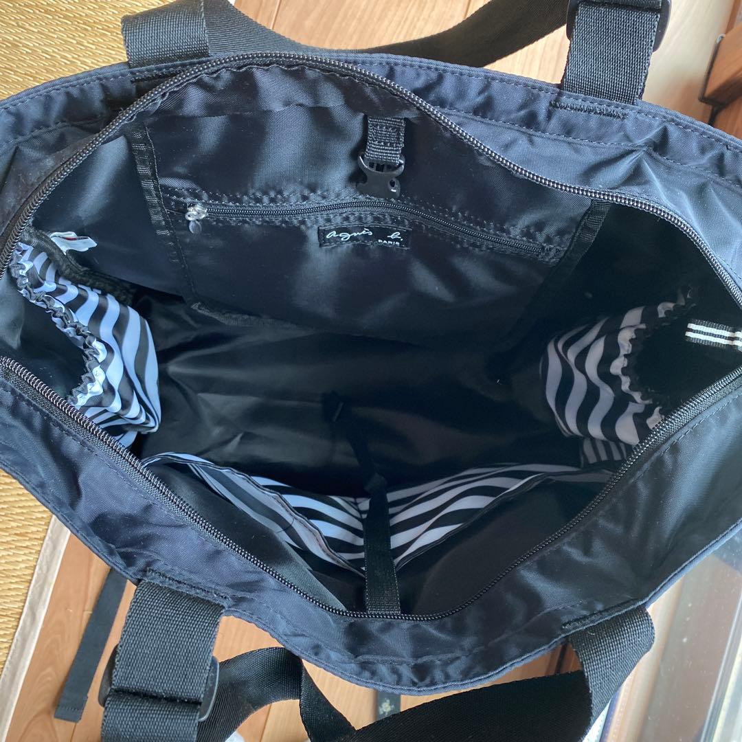 agnis b. アニエスベー ブラック ペアレンツバッグ マザーズバッグ