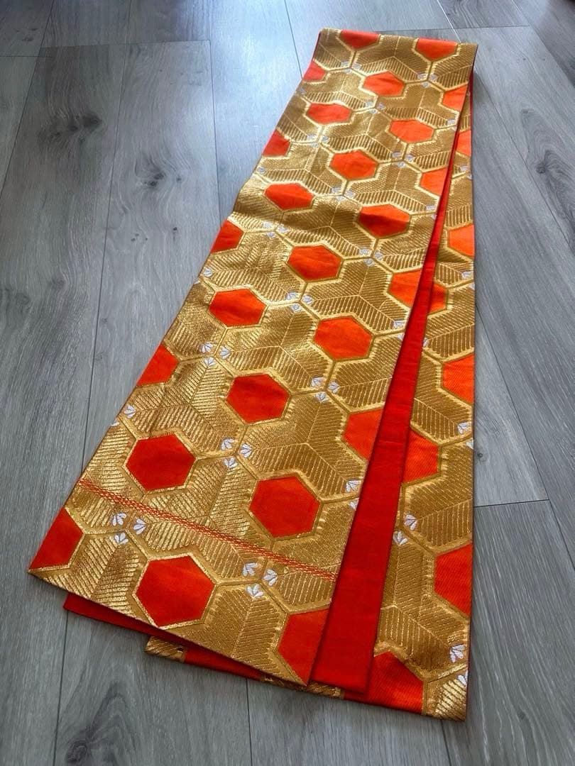 女の子 お祝い着 無地振袖 着物と帯のセット 十三詣り 七五三 アンティーク