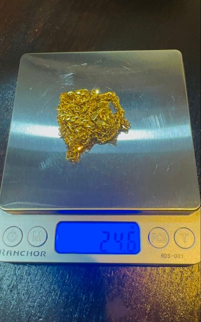 K18 喜平ネックレス 6面ダブル（W） 60cm 約24.6g 幅約4mm