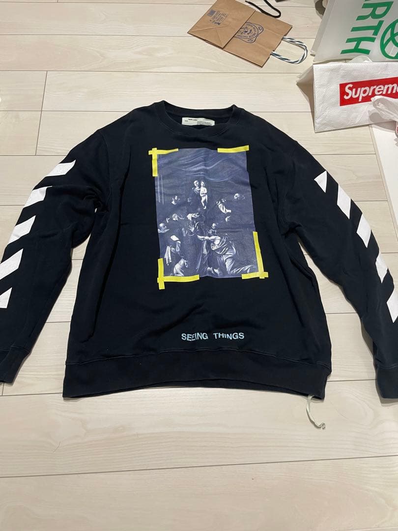 オフホワイト　SEEING THINGS トレーナーXXL